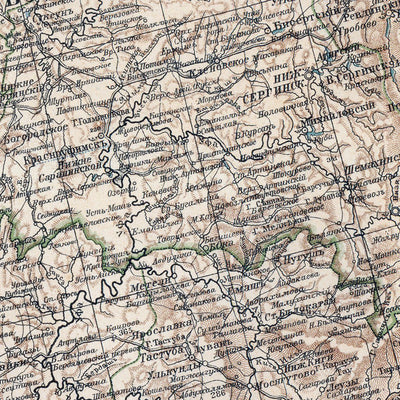 European Russia Map, Plate 8: Middle Urals. 1910 Preview 3