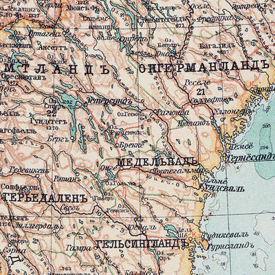 Scandinavia Map (in Russian), 1910 Preview 2