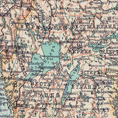 Scandinavia Map (in Russian), 1910 Preview 3