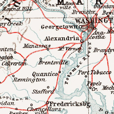 Railway Map of the Middle and Southern States, 1909 Preview 2