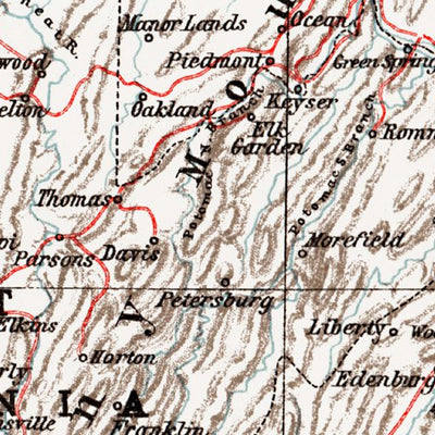Railway Map of the Middle and Southern States, 1909 Preview 3