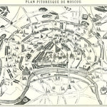 Moscow (Москва, Moskva) pictorial map (in French), 1897 Preview 1