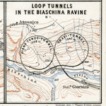 Gotthard railway. St. Gotthard spiral (loop) tunnels in the Biaschina Ravine, 1909 Preview 1