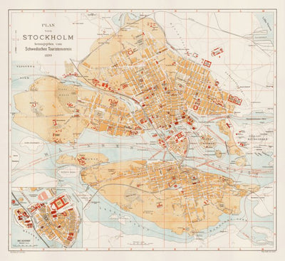 Stockholm city map, 1899 Preview 1