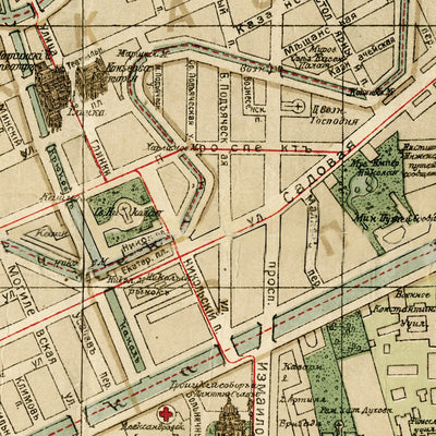 Saint Petersburg (Санктъ-Петербургъ, Sankt-Peterburg) city map, Pharus, 1913 Preview 3