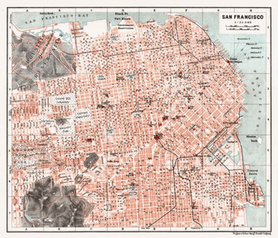 San Francisco city map, 1909 Preview 1
