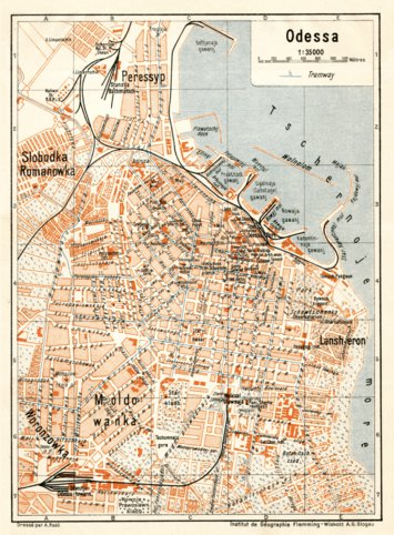 Odessa (Одесса, Odesa) city map, 1928 Preview 1
