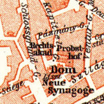 Pressburg (Bratislava) city center map, 1913 Preview 2