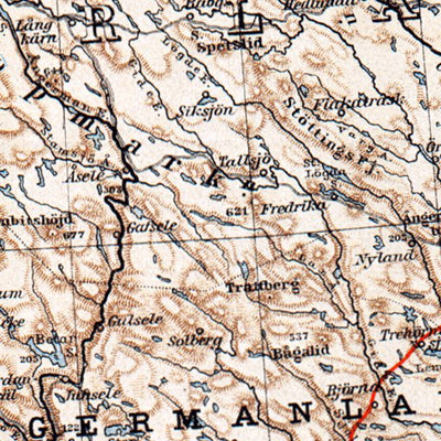 Sweden, north part. General map, 1910 Preview 2