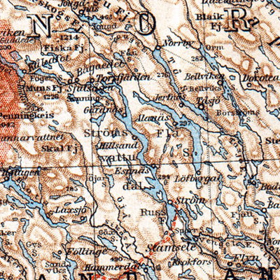 Sweden, north part. General map, 1910 Preview 3
