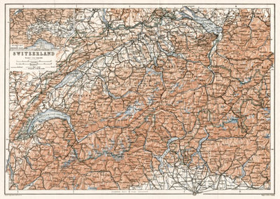 Switzerland, general map, 1909 Preview 1