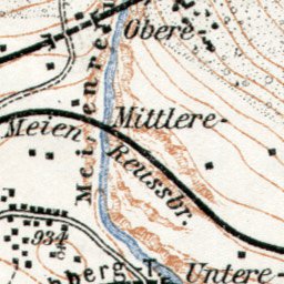 Gotthard railway. St. Gotthard spiral (loop) tunnels near Wassen, 1909 Preview 2