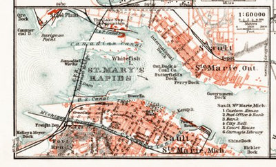 Sault Ste. Marie Town Plan, 1909 (inset) Preview 1