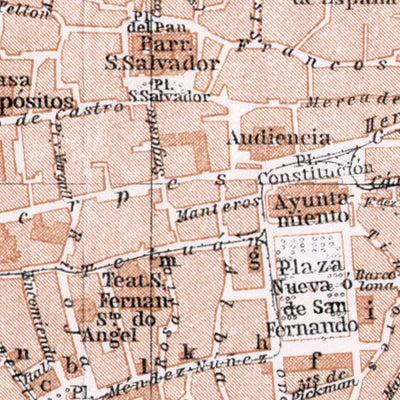 Seville (Sevilla) city map, 1911 Preview 2