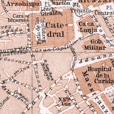 Seville (Sevilla) city map, 1911 Preview 3