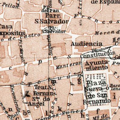 Seville (Sevilla) city map, 1913 Preview 2