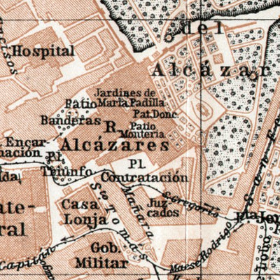 Seville (Sevilla) city map, 1913 Preview 3
