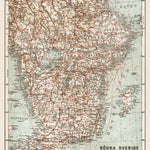 Map of the southern part of Sweden, 1929 Preview 1