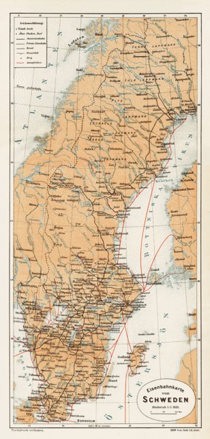 Sweden General Map, 1899 Preview 1