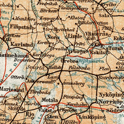 Sweden General Map, 1899 Preview 3