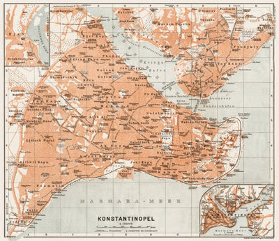 Constantionople (قسطنطينيه, İstanbul, Istanbul) city map, 1914 Preview 1