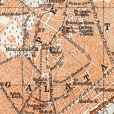 Constantionople (قسطنطينيه, İstanbul, Istanbul) city map, 1914 Preview 3