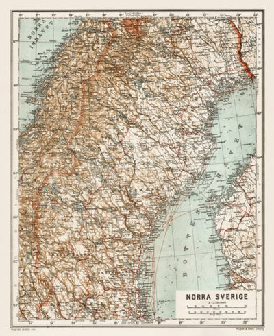 Map of the northern part of Sweden, 1929 Preview 1