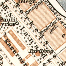 Vyborg (Выборгъ, Viipuri, Wiborg) city center map, 1914 Preview 2