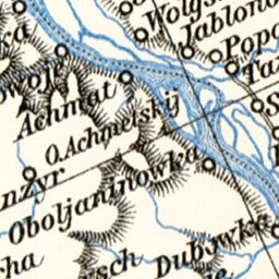 Volga River from Saratov to Kamyshin map, 1914 Preview 2