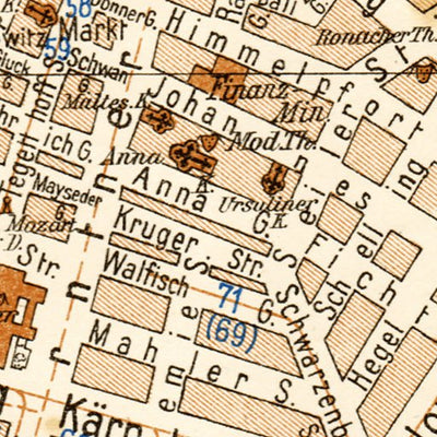 Vienna (Wien), central part map, 1929 Preview 2