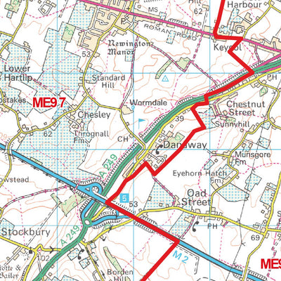 XYZ Postcode Sector Map (G93) - ME - Medway Preview 2