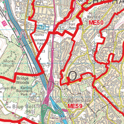 XYZ Postcode Sector Map (G93) - ME - Medway Preview 3