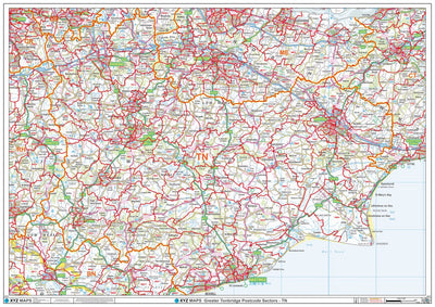 XYZ Postcode Sector Map (G113) - TN - Tonbridge Preview 1