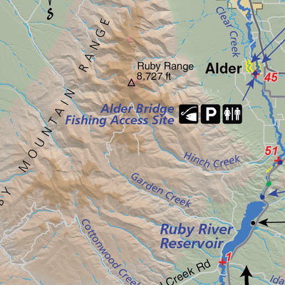 Ruby River and Beaverhead River Fishing Map - Montana Preview 2