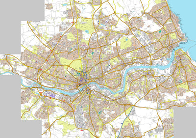 A-Z Newcastle upon Tyne Premier Map Preview 1