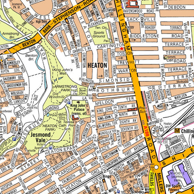 A-Z Newcastle upon Tyne Premier Map Preview 2
