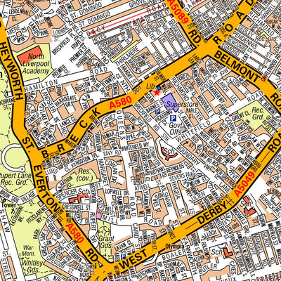 A-Z Liverpool Premier Map Preview 2