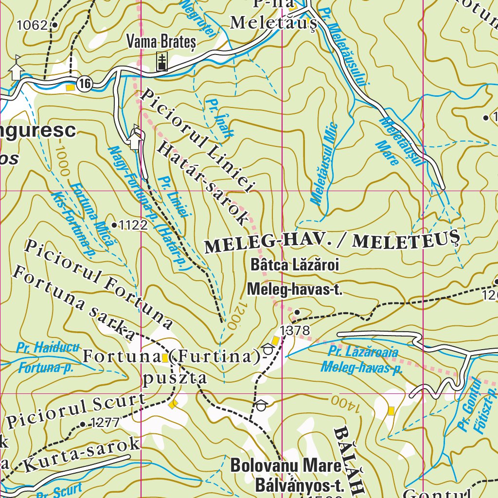 Tarcau Mountains and Ghimes / Tar-kő-hegység és Gyimes vidéke Map by ...