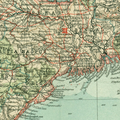 Southern Asia Map, 1905 Preview 2