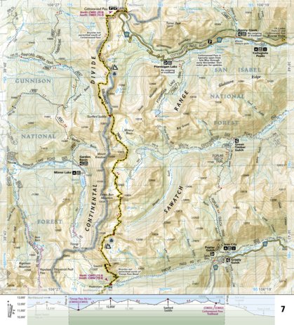 1203 :: Colorado Trail, Collegiate Loop Map by National Geographic