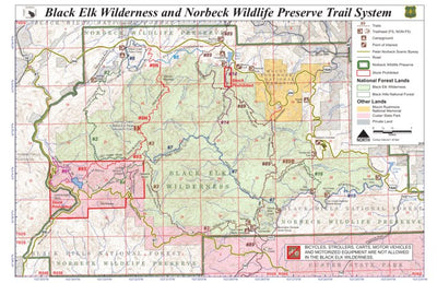 Black Hills NF - Black Elk Wilderness & Norbeck Wildlife Preserve Trail System - Topo Preview 1