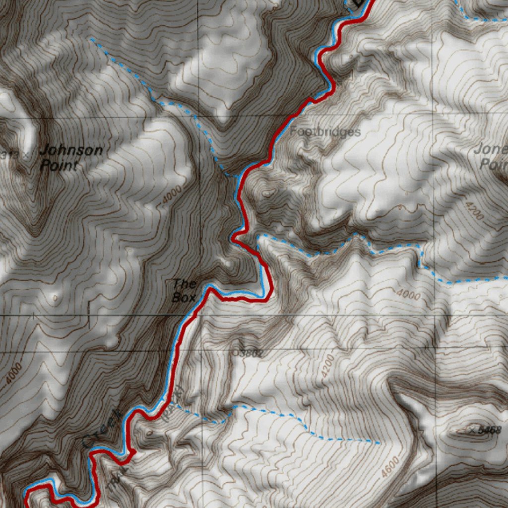 Best Rim To Rim Maps Grand Canyon Rim-to-Rim with Canyoneering Routes Map by DaveNally ...