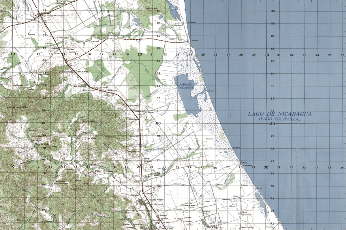 Nicaragua 50k 30504 Map by Land Info Worldwide Mapping LLC | Avenza Maps