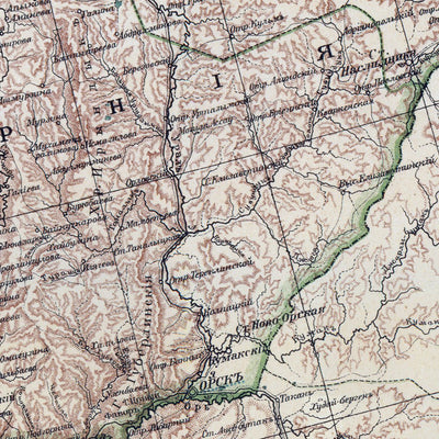 European Russia Map, Plate 12: South Urals. 1910 Preview 3