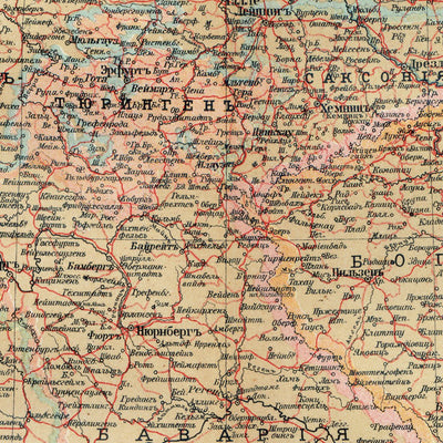 Central Europe Transportation Map (in Russian), 1910 Preview 2
