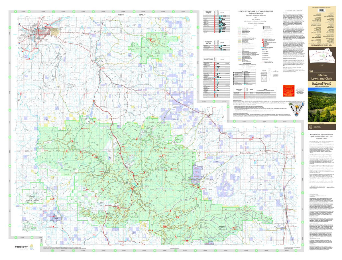 Helena - Lewis and Clark NF Jefferson Division West 2017 Map by US ...