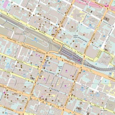 Central Perth Street Map Preview 3