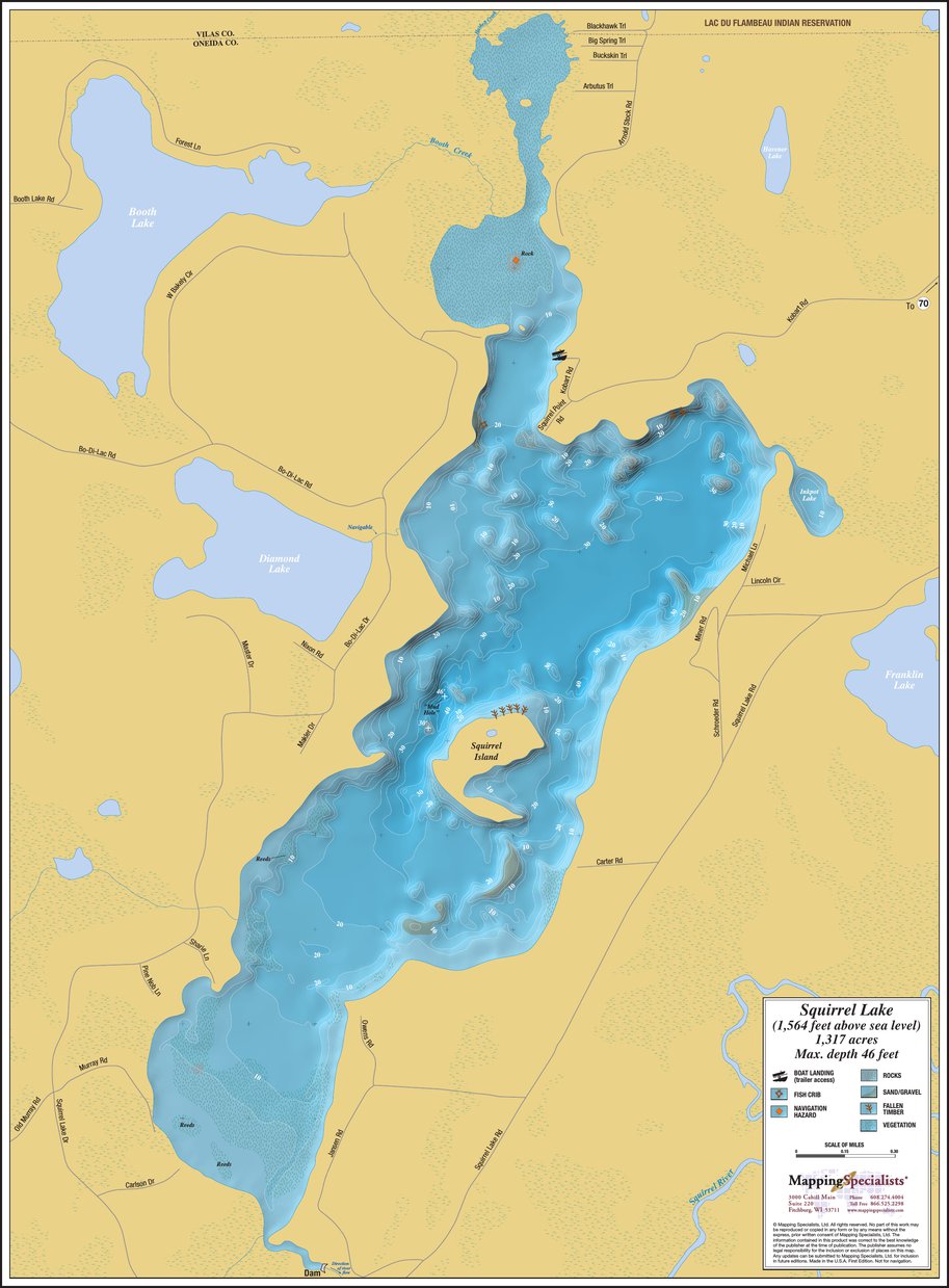 Squirrel Lake Map by Mapping Specialists, Ltd | Avenza Maps