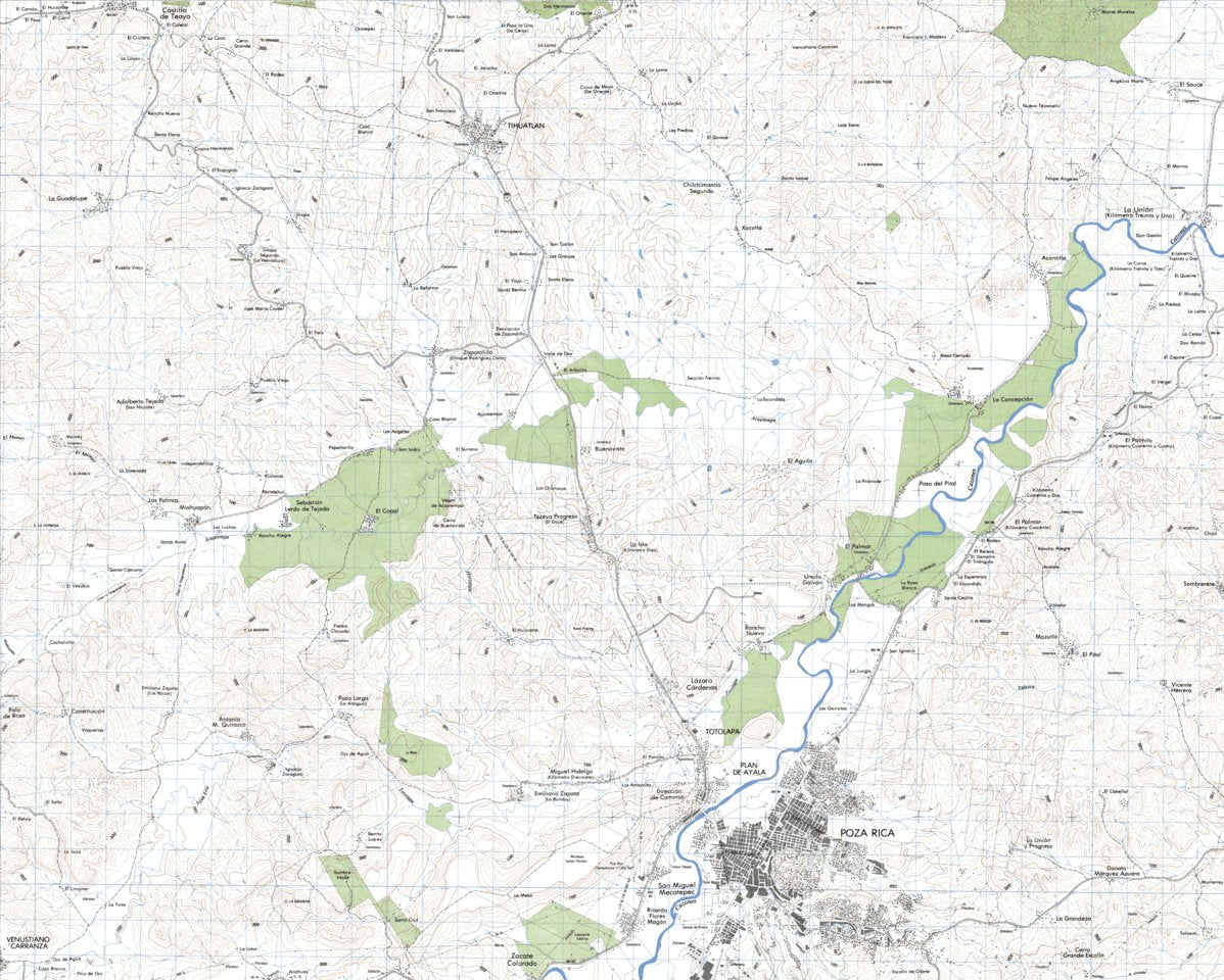 Poza Rica Ver Map Poza Rica (F14D65) Map by Land Info Worldwide Mapping LLC | Avenza Maps