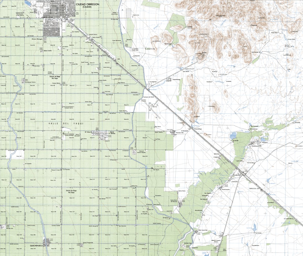 Ciudad Obregón (G12B34) Map by Land Info Worldwide Mapping LLC | Avenza ...